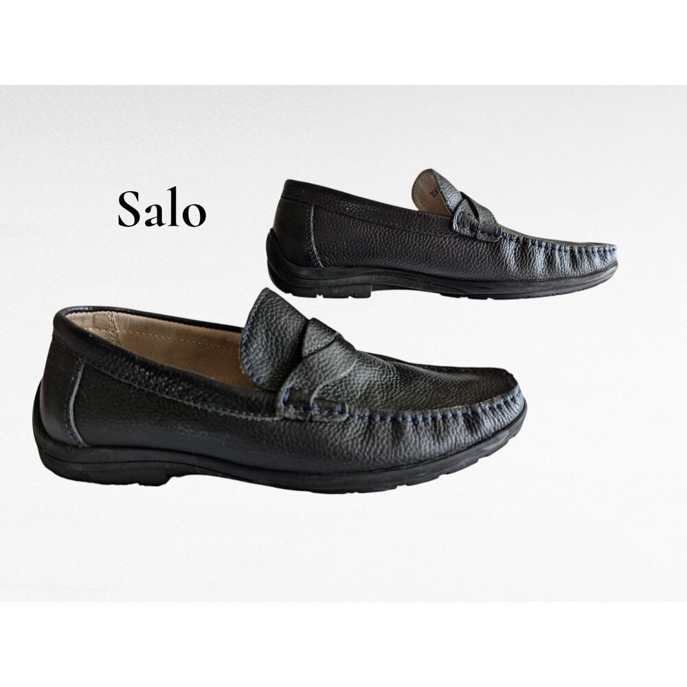 Salo New York Men's Slip On Genuine Leather Moccasin Loafers  Sz 39